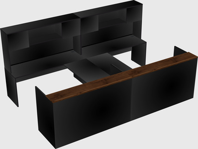 Shared u-shaped reception desks