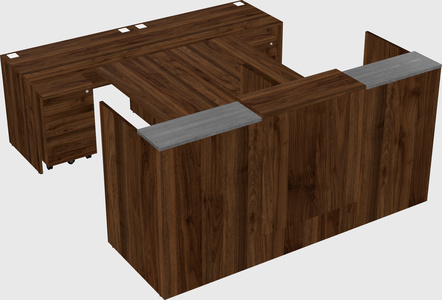 Shared u-shaped reception desks