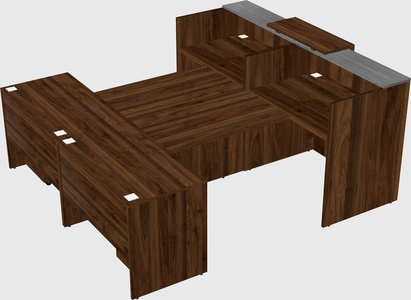 Shared u-shaped reception desks