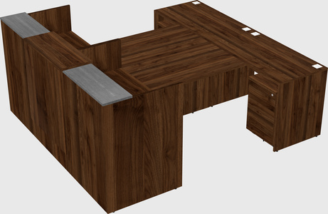 Shared u-shaped reception desks