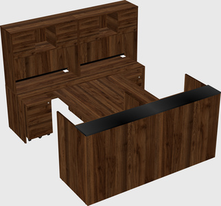 Shared u-shaped reception desks