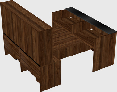 Shared u-shaped reception desks