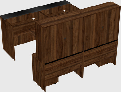 Shared u-shaped reception desks