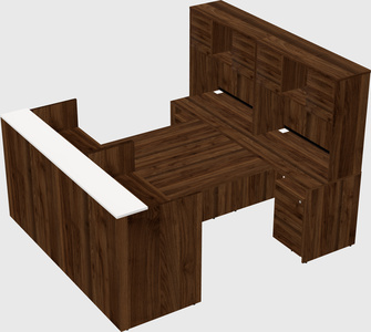 Shared u-shaped reception desks