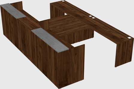 Shared u-shaped reception desks