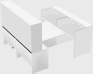 Shared u-shaped reception desks
