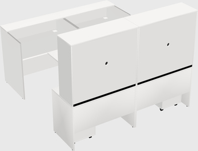 Shared u-shaped reception desks