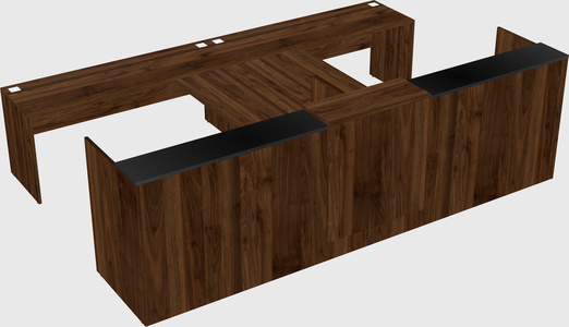 Shared u-shaped reception desks