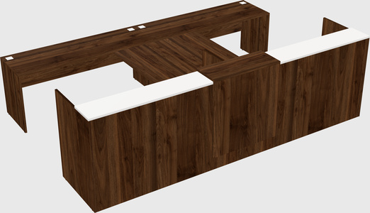 Shared u-shaped reception desks