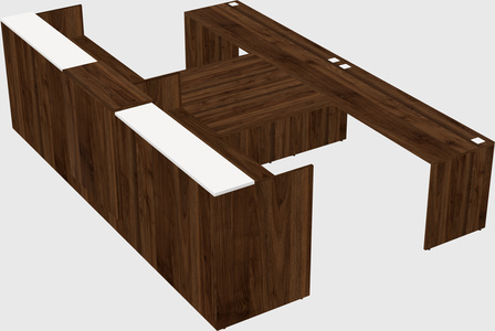 Shared u-shaped reception desks