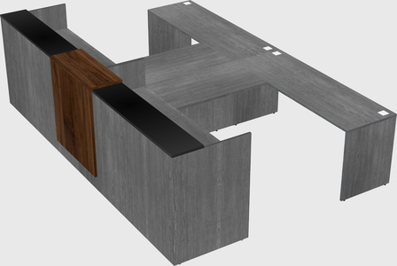Shared u-shaped reception desks