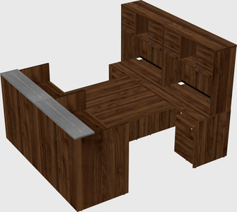 Shared u-shaped reception desks
