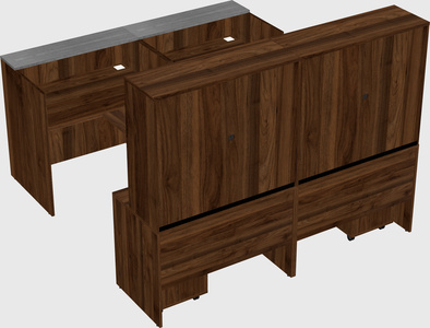 Shared u-shaped reception desks