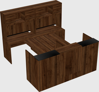 Shared u-shaped reception desks