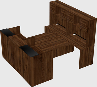 Shared u-shaped reception desks