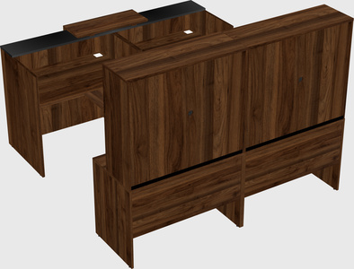 Shared u-shaped reception desks