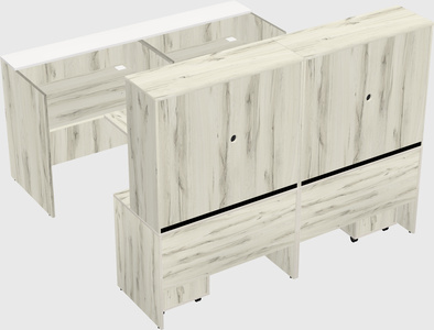Shared u-shaped reception desks