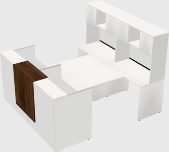 Shared u-shaped reception desks