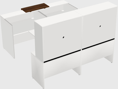 Shared u-shaped reception desks