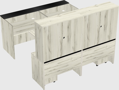 Shared u-shaped reception desks