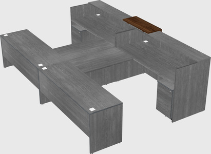 Shared u-shaped reception desks