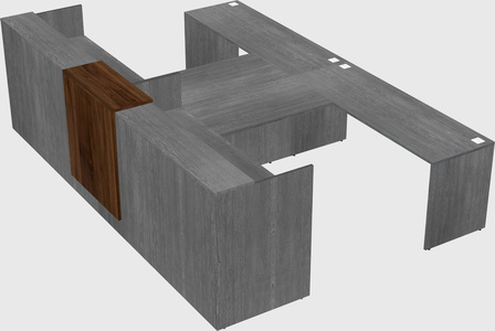 Shared u-shaped reception desks