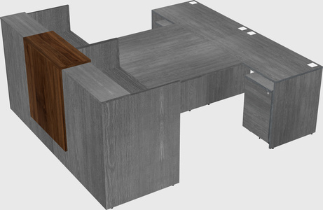 Shared u-shaped reception desks