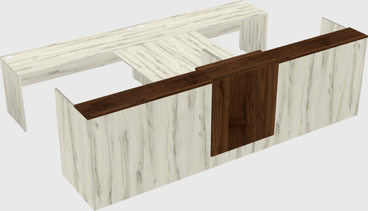 Shared u-shaped reception desks