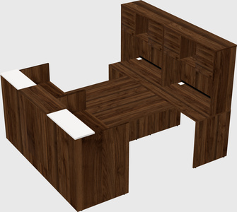 Shared u-shaped reception desks