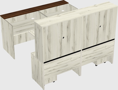 Shared u-shaped reception desks