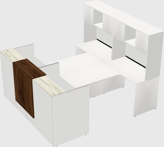Shared u-shaped reception desks