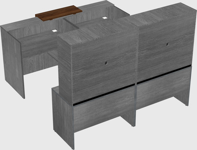 Shared u-shaped reception desks