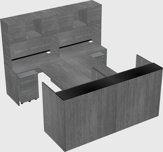 Shared u-shaped reception desks