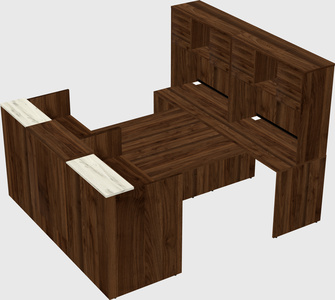 Shared u-shaped reception desks