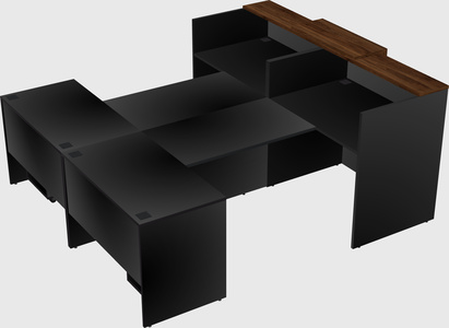 Shared u-shaped reception desks