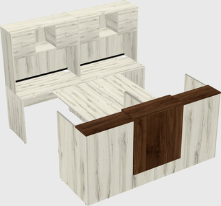 Shared u-shaped reception desks