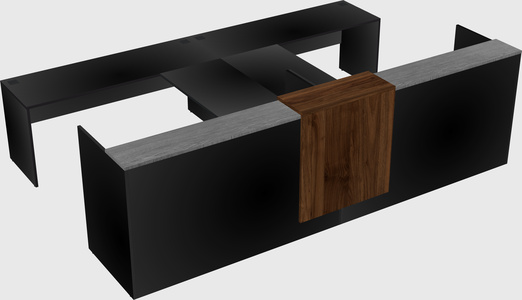 Shared u-shaped reception desks