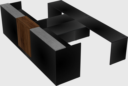 Shared u-shaped reception desks