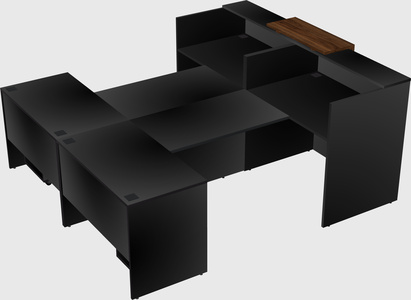 Shared u-shaped reception desks