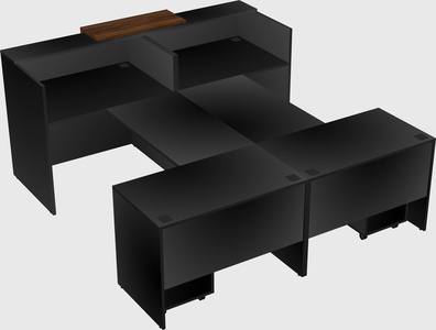 Shared u-shaped reception desks