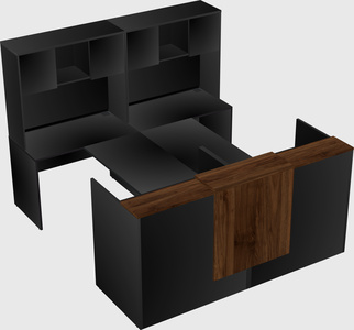 Shared u-shaped reception desks