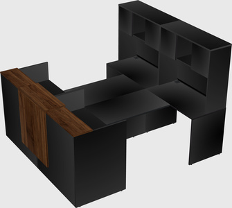 Shared u-shaped reception desks