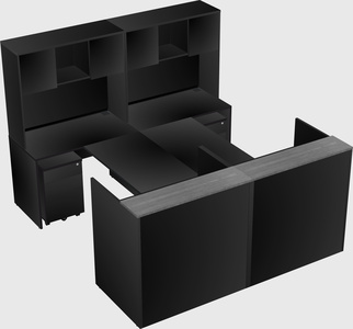 Shared u-shaped reception desks