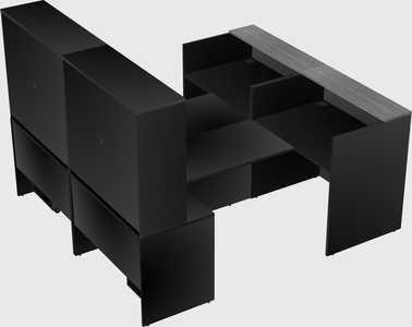Shared u-shaped reception desks