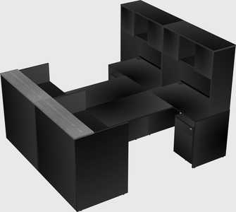 Shared u-shaped reception desks