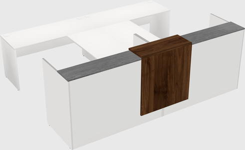 Shared u-shaped reception desks