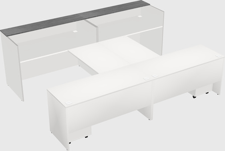 Shared u-shaped reception desks