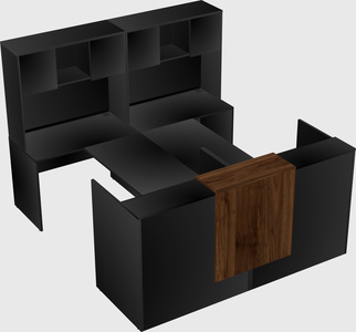 Shared u-shaped reception desks