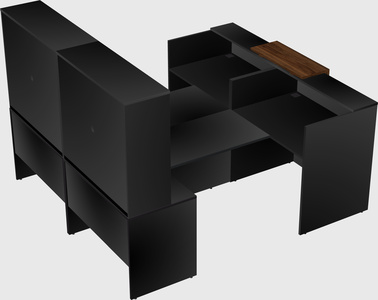 Shared u-shaped reception desks