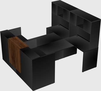 Shared u-shaped reception desks